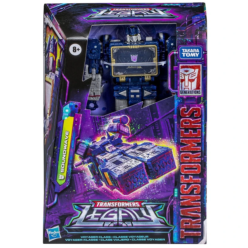 Transformers Generations Legacy, figurine Soundwave classe Voyageur, pour enfants à partir de 8 ans, 17,5 cm