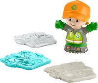Fisher-Price Little People Recycling Truck Musical Toddler Garbage Toy Set, 5 Pieces, Ages 1+