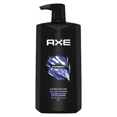 AXE Phoenix Nettoyant Corporel pour une fraîcheur toute la journée, Menthe et Romarin, Gel douche hydratant, 946mL