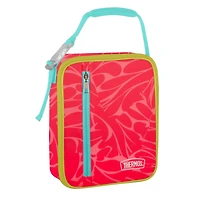 Thermos Kids Upright Reusable Lunch Box with Liner, Pink, Side Pocket, 100% PVC Free