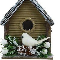Ornement Maison avec Oiseau Blanc Ornement Maison avec Oiseau