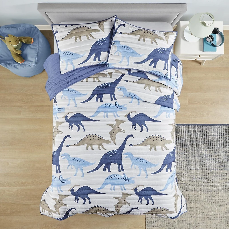 Mainstays Kids Stomps 3 Piece Quilt Set