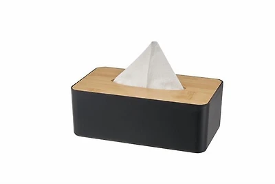 Mainstays BAMBOO TISSUE BOX BLACK, Mainstays BAMBOO TISSUE BOX  BLACK  PP+bamboo cover