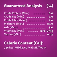 Nourriture humide pour chats adultes WHISKAS FAVORIS bouchées dans une sauce en gelée – saveur de poulet et de dinde