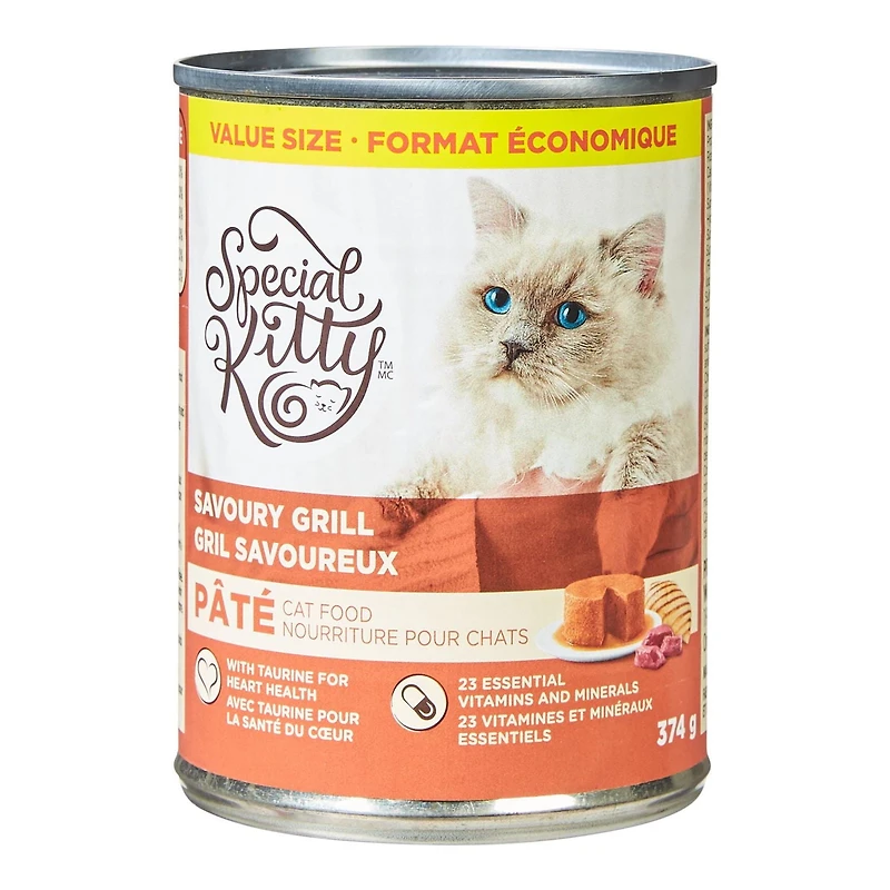 Pâtée pour chats Special Kitty – Grillade savoureuse, format économique, conserve de 374 g SK Grillade savoureuse – 374 g – Format économique – Chacun