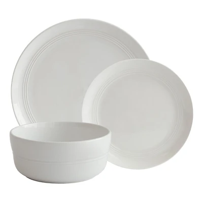 Safdie & Co. Ensemble De Vaisselle 12 Pièces Porcelaine Allure
