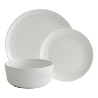 Safdie & Co. Ensemble De Vaisselle 12 Pièces Porcelaine Allure