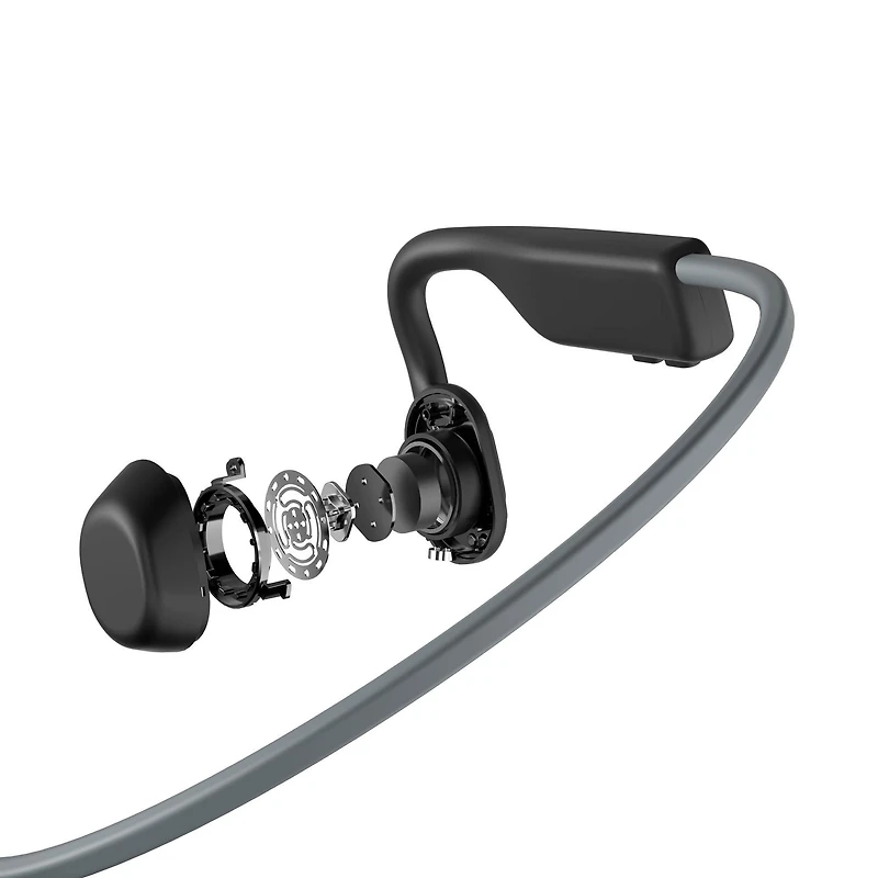Shokz OpenMove - Design à Oreilles Ouvertes - Écouteurs Bluetooth pour le Sport - Gris