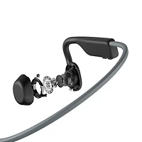 Shokz OpenMove - Design à Oreilles Ouvertes - Écouteurs Bluetooth pour le Sport - Gris