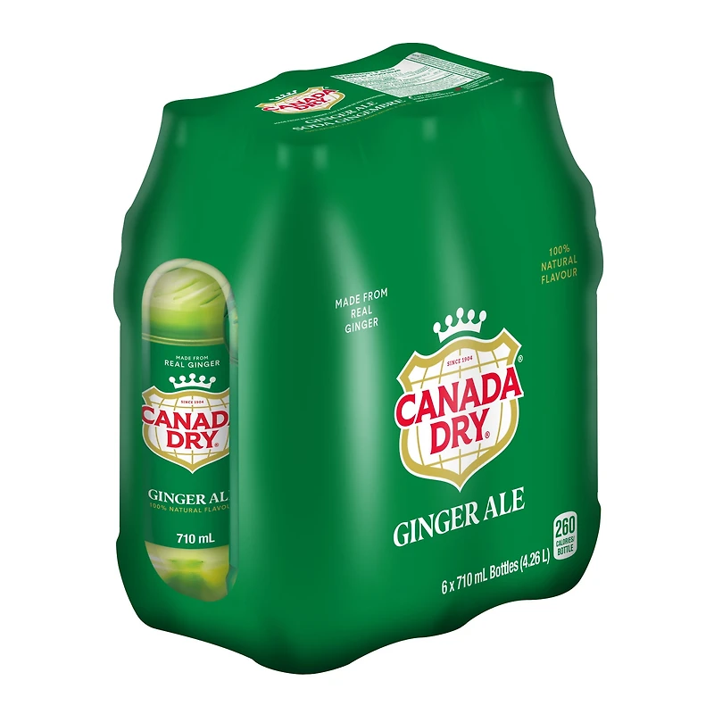 Soda gingembre Canada DryMD - Emballage de 6 bouteilles de 710 mL