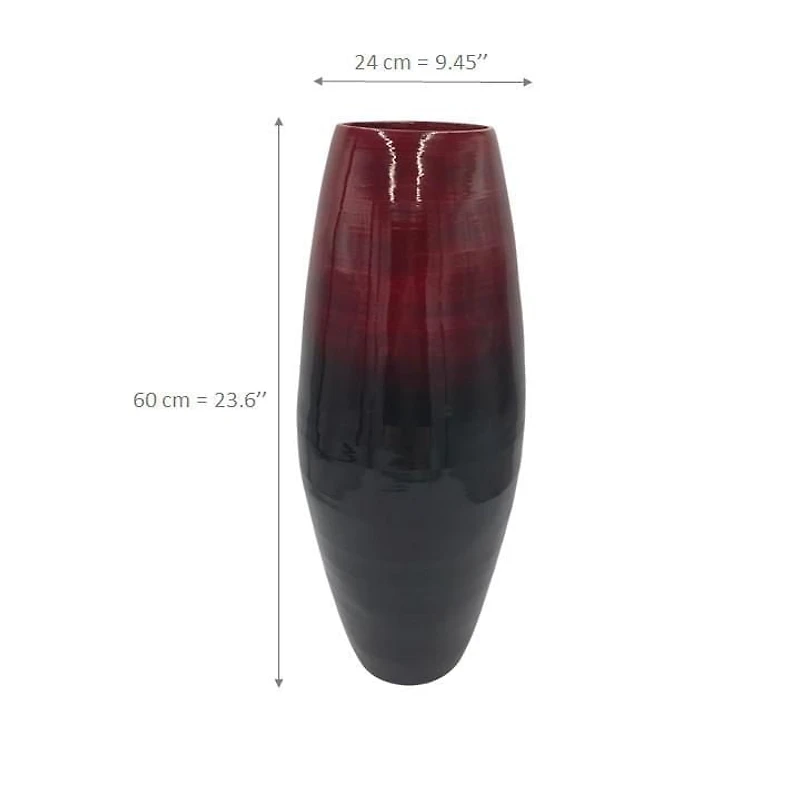 Lerman Decor spun bamboo vase, Bamboo vase