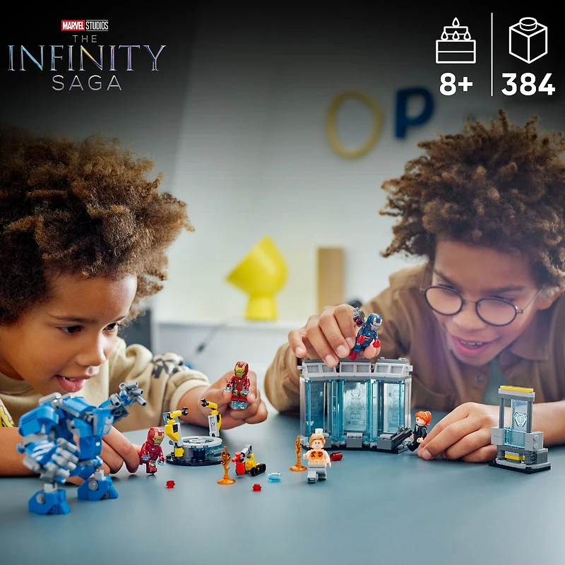 LEGO Marvel Iron Man’s Laboratory: Hall of Armor Building Toy - Marvel Superhero Toy for Kids, Boys and Girls, Ages 8+ - with Minifigures and a Mech - Gift Idea for Birthdays - 76315