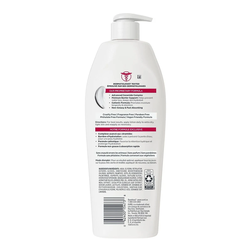 Curel® Extreme Care Intensive Lotion, Body Moisturizer for Extra-Dry, Tight Skin, 480mL, 480 ml