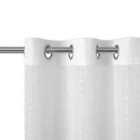 Ensemble de 2 panneaux de rideaux transparents Mainstays Windowpane, Blanc, 38" L x 84" H