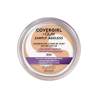 COVERGIRL Simply Ageless Instant Wrinkle Defying Foundation with Hyaluronic Complex, Vitamin C, and Niacinamide - SPF 28, 100% Cruelty-Free