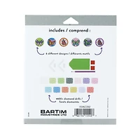 UNIQUE CREATIV CRAFT Diamond Art Coaster Kit – Butterfly, 6 pcs, Age 8+, Beginner, 10.2 cm, DIAMD COASTER BTRFLY
