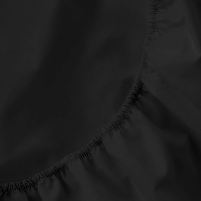 Parure de lit 4 pièces Mainstays en mélange de coton 300 nombre de fils noir et CVC, Queen (adulte) Ensemble de draps grand lit