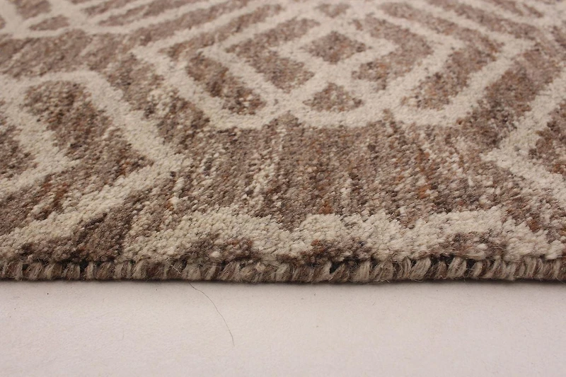 ECARPETGALLERY 5'2" x 8'0" Moroccan Tangier Hand-knotted Area Rug for Living Room, Dining Room and Bedroom in Brown