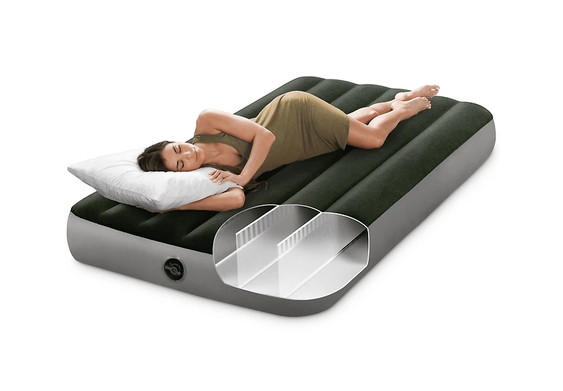 INTEX 10" Twin Dura-Beam Prestige Airbed w/ Battery Pump
