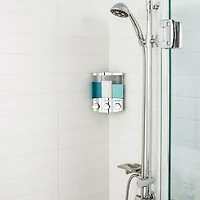 Better Living Products 76344-1 EURO Series TRIO 3 Chamber Wall Mount Soap and Shower Dispenser Chrome