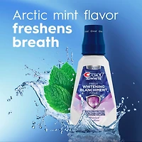 Rince-bouche blanchissant Crest3DWhite Fraîcheur, prévient les taches de surface, tue des millions de germes responsables de la mauvaise haleine, sans alcool, saveur Menthe arctique, 946mL (32ozliq.) 946ML