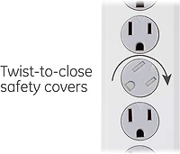 GE 6-Outlet Surge Protector, 4ft, White, 46281