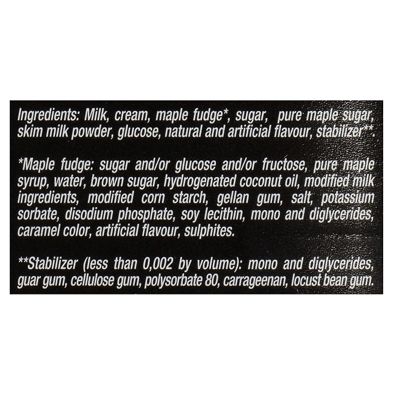 Crème glacée Coaticook La Gourmande tire et pépites d'érable sans arachides, sans gluten Coat Tire d'erable