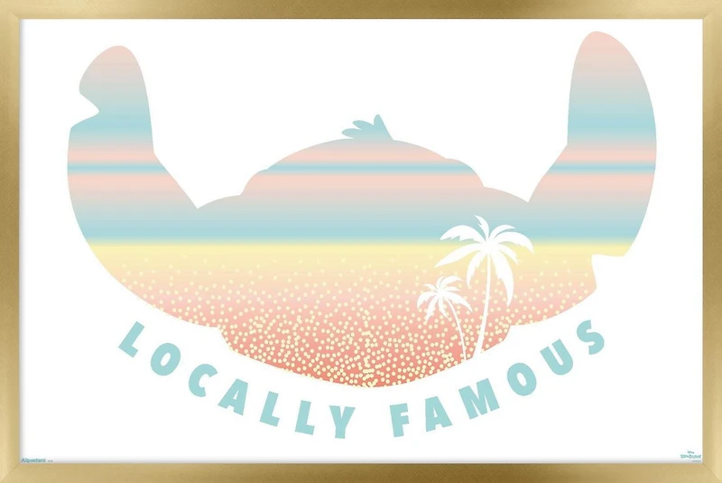 Disney Lilo and Stitch: Beach Vibes - Locally Famous Wall Poster