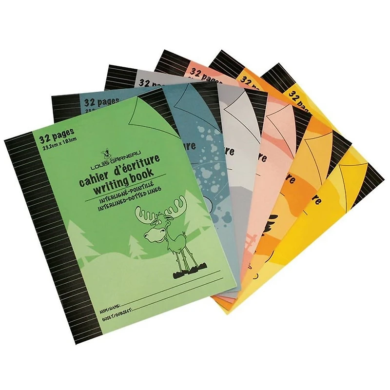 Louis Garneau cahier interligné/point. Vert