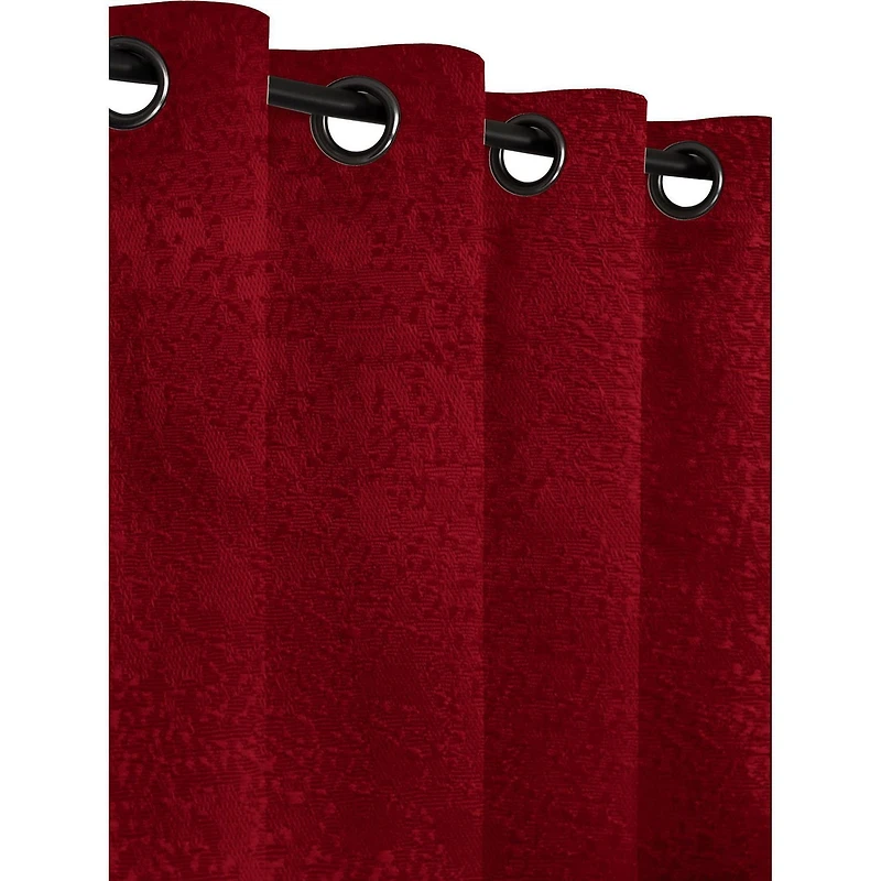 Safdie & Co. Curtain Jaquard 2PK 84L Blackout Red