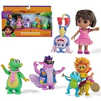 Dora, Coffret Amis fantastiques avec Dora, Babouche, Tico, Véra et le Trio Fiesta, figurines et jouets pour filles et garçons, à partir de 3 ans ENS FIGURINE DORA