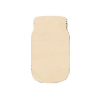 Plaid Wood Surfaces, 3D Unpainted Layered Shape, Mason Jar, 3.75 x 4.5 Inch