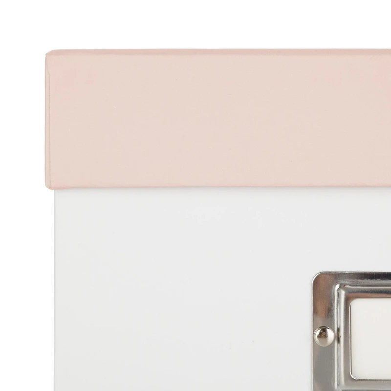 Pinnacle Frames and Accents Photo Box Pink and White