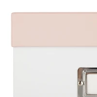Pinnacle Frames and Accents Photo Box Pink and White