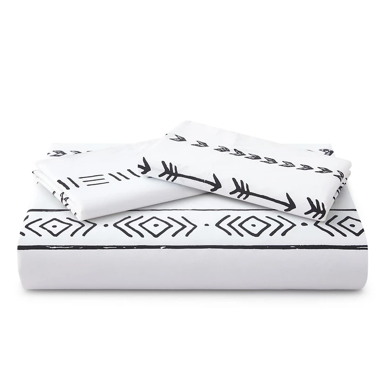Marina Decoration Ultra Soft Silky Zipper Rich Printed Rayon from Bamboo All Season Duvet Cover Set with Pillowcases, Simplify Modern Geometric Pattern