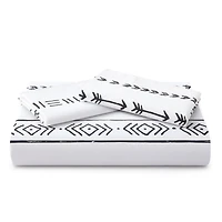 Marina Decoration Ultra Soft Silky Zipper Rich Printed Rayon from Bamboo All Season Duvet Cover Set with Pillowcases, Simplify Modern Geometric Pattern