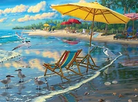 Buffalo Games Darrell Bush Beach Holiday 1000-Piece Interlocking Jigsaw Puzzle for Adults Ages 14-99 Years