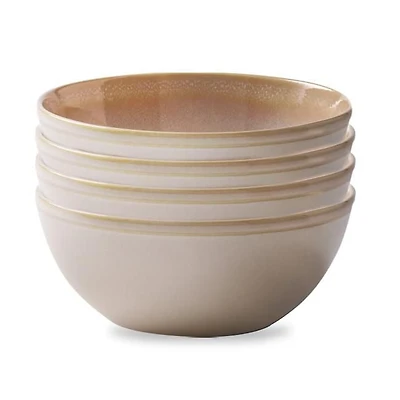 Corelle® Stoneware 21oz Bowl, Oatmeal, Reactive Glaze, 4-pack