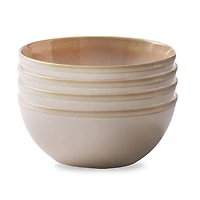 Corelle® Stoneware 21oz Bowl, Oatmeal, Reactive Glaze, 4-pack