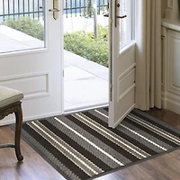 Tapis Discovery gris à endos de vinyle de 2 x 3 pi