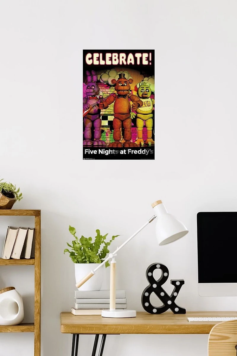 Five Nights at Freddy's - Celebrate Wall Poster, 14.725" x 22.375"