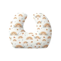 Coussin d’allaitement Jolly Jumper Baby Sitter - Rainbows | Coussin de soutien 100 % coton, hypoallergénique pour l’allaitement, l’assise et la détente | Fabriqué au Canada