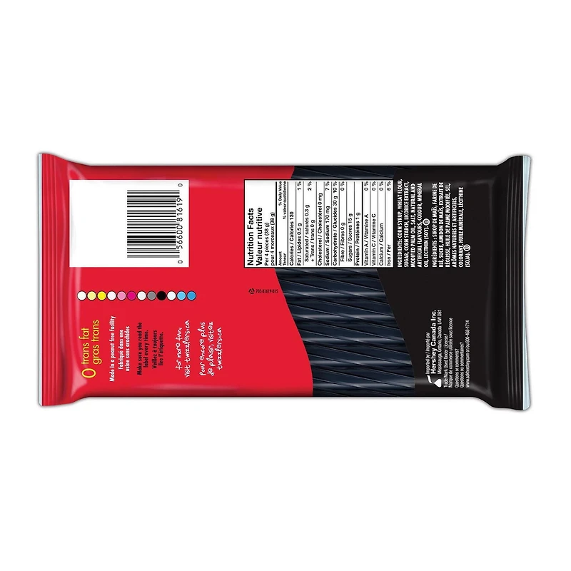 Torsades TWIZZLERS Réglisse 375g