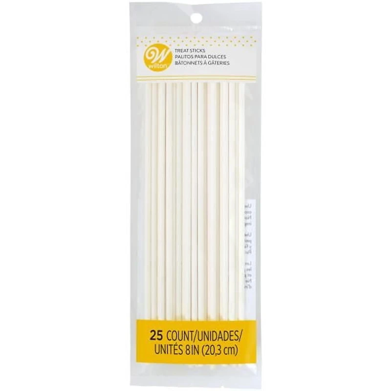 Bâtonnets à gâterie blancs de 8 po (20 cm) Wilton 25 unités