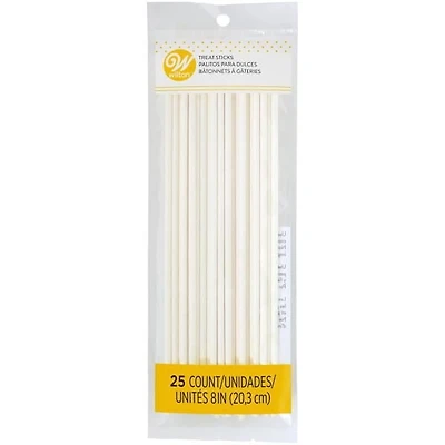 Bâtonnets à gâterie blancs de 8 po (20 cm) Wilton 25 unités