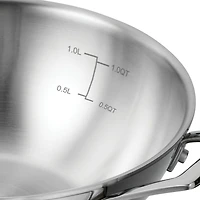 Tramontina Utsava Tri-Ply Clad Stainless Steel Covered Kadai