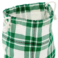 Sacs-cadeaux de 10 po, en tissu avec cordon, Hallmark (3 sacs à motif écossais : Rouge, bleu, vert) pour la Saint-Valentin, les fêtes, les cadeaux de pendaison de crémaillère