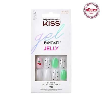 KISS Gel Fantasy - 28 faux ongles, longs Ongles gel.