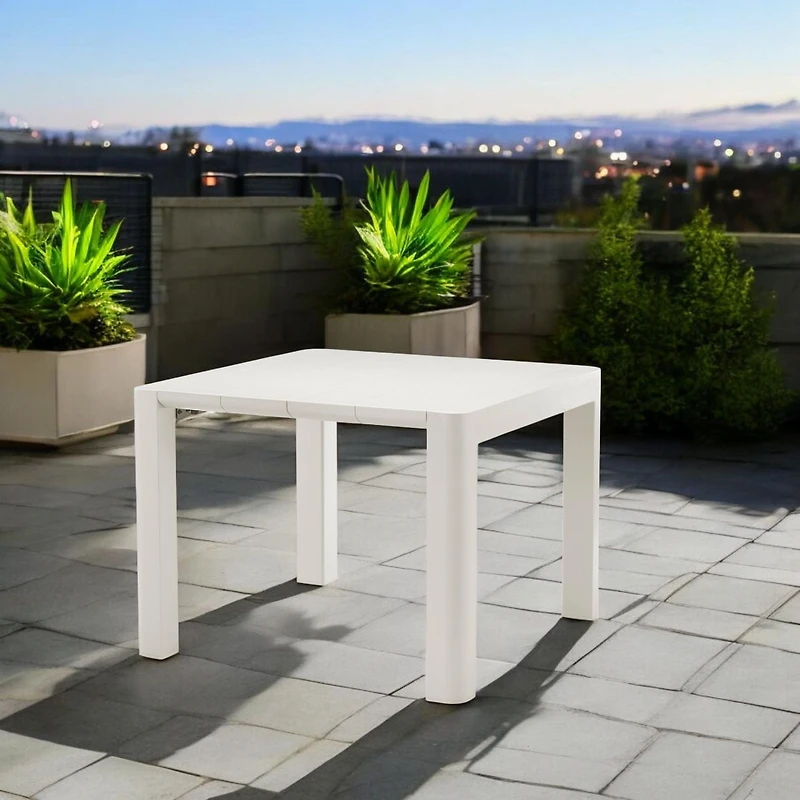 Table de patio carrée Patioflare, 40 pouces, crème