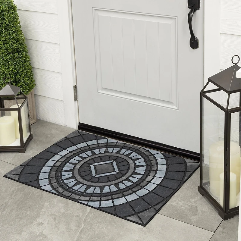 Mohawk Home Compass Stone Grey 1'11" X 2'11" Door Mat